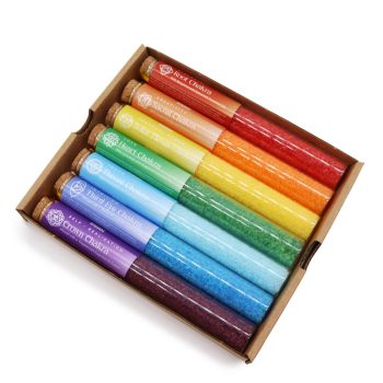   Aromaterápiás Csakra Fürdősó Fiolák – 7 darabos ajándékcsomag