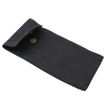   1x Pamut Tasak Ásvány Archengerekhez - Fekete, 9x19 cm (Vastag, 10oz)