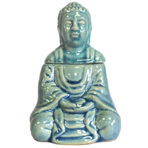 Klasszikus Ülő Buddha Olajlámpás - Kék