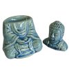 Klasszikus Ülő Buddha Olajlámpás - Kék