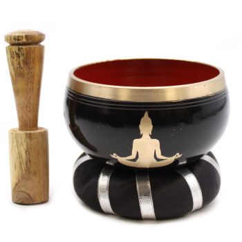 Buddha hangtál szett - fekete/narancs 10.7cm